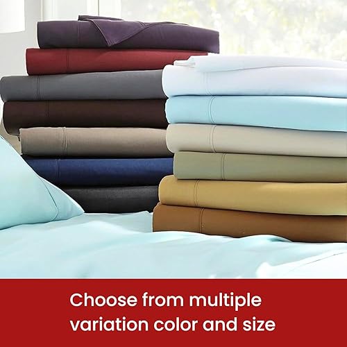 Miniatura 8 de Prime Homeware Juego de sábanas tamaño individual, ligero, juego de 3 piezas, juego de sábanas transpirables y refrescantes, doble cepillado, hotel