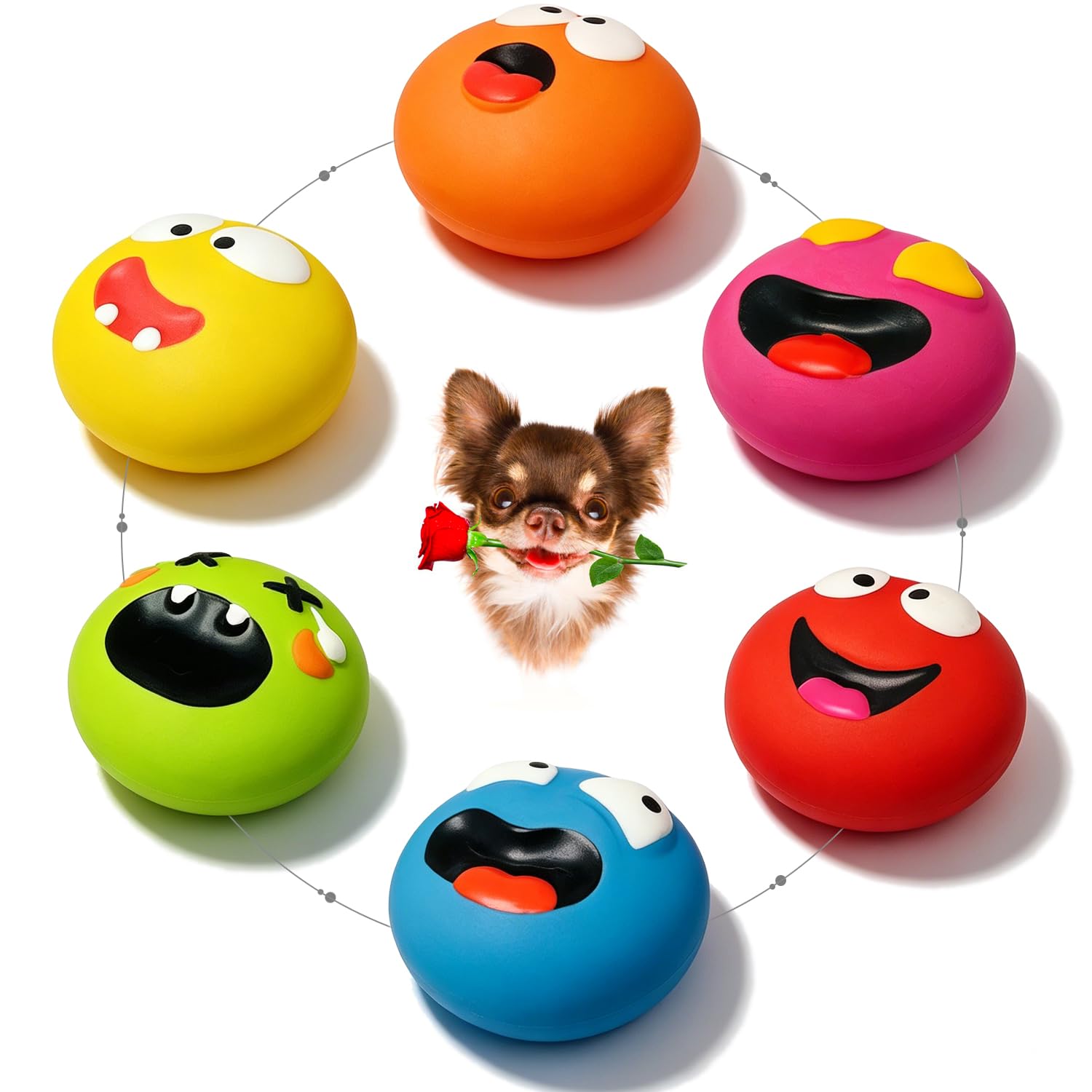 HOLYSTEED Latex Squeaky Balls