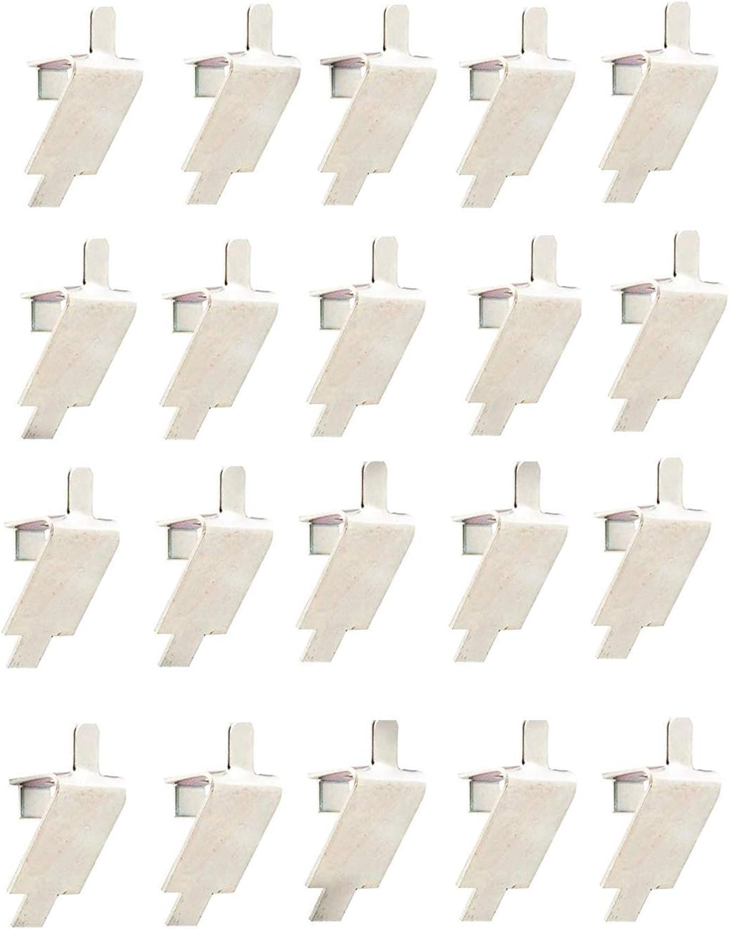 20 Pack Stainless Steel Shelf Support, Pilaster Clip Square Slot Traulsen 344-08982-0