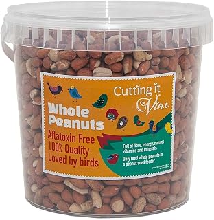 Cutting it Vine Peanuts for Birds (2L Tub), Attract Wild Birds with Finest Grade Peanuts, Year Round Wild Bird Food and Squirrel Food of Choice