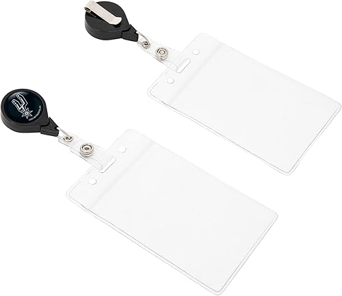 San Antonio Spurs NBA Team - Carrete retráctil para tarjetas de identificación con bolsa