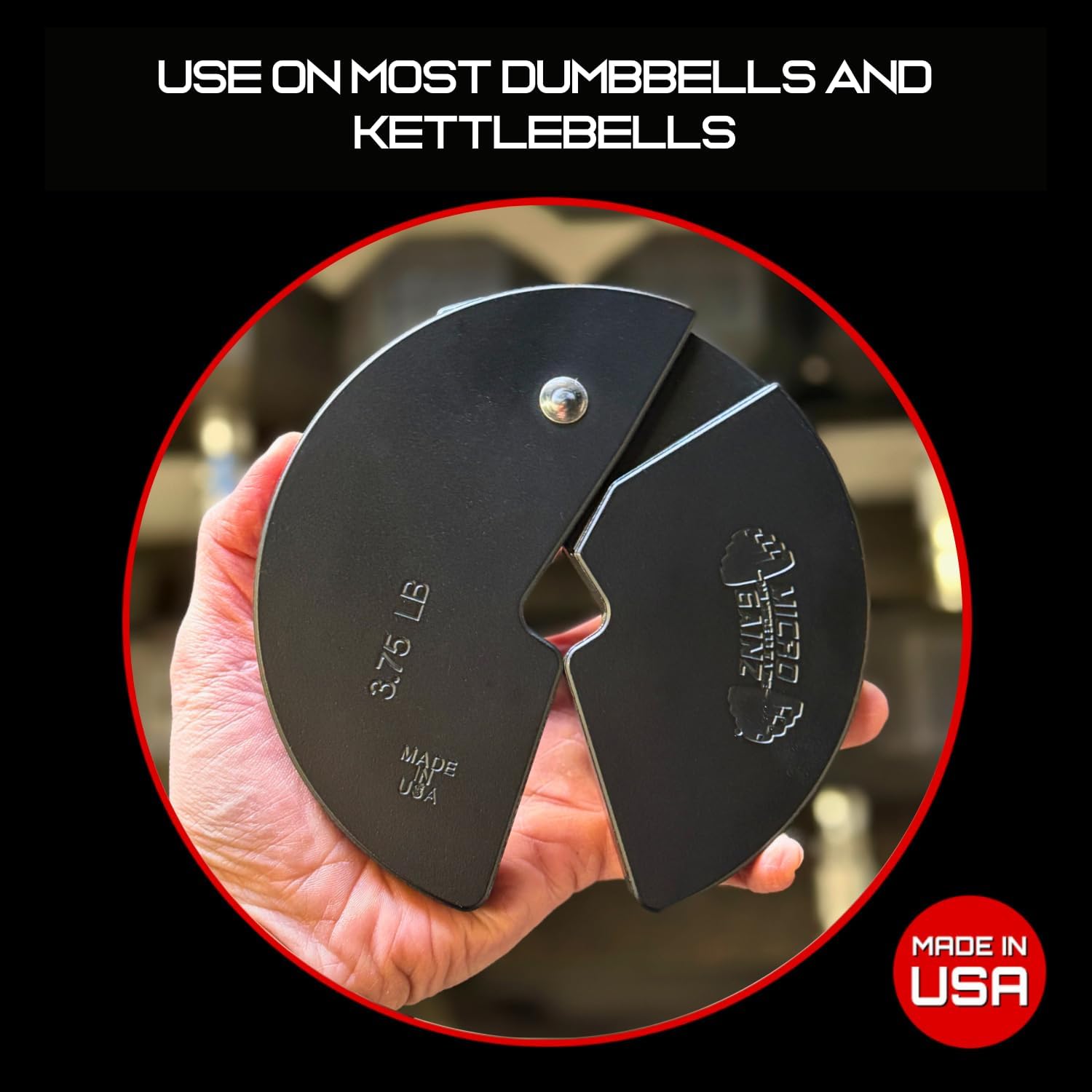 Micro Gainz Dumbbell Fractional 3.75 lb Weight Plate, Ideal for Micro Loading, (Choose Color) 4 Piece Fractional Weight Plates, Designed for Dumbbell Training, Made In USA