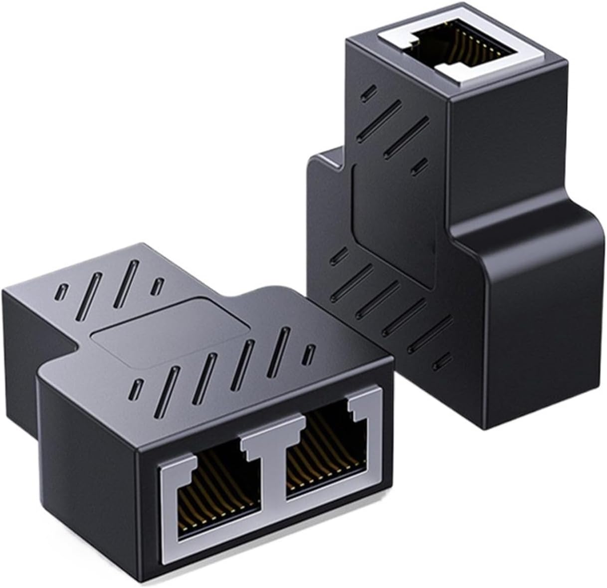 2PCS RJ45 Splitter 1 to 2 Ethernet Adapter Extender