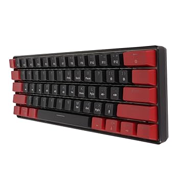 Amazon.co.jp: RGB メカニカルキーボード、61 (赤みがかった黒