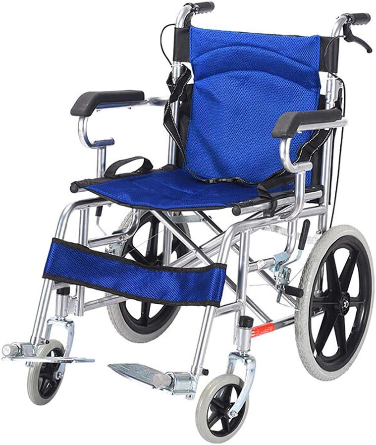 Transport Wheelchair Seat Folding Transport Chair with Foot