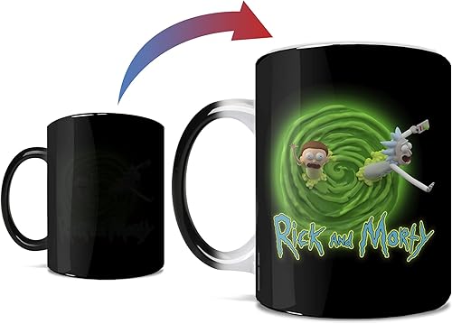 Miniatura 10 de Morphing Mugs Rick and Morty - Trippy Space Cruiser - Una taza sensible al calor de 16 onzas - Imagen completa revelada cuando se agrega líquido
