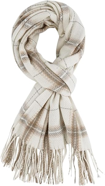 CYian Winter Scarf for Women Cashmere Feel Plaid Scarf Long Blanket Scarfs Winter/Fall Shawls and Wraps Large Scarves Gifts