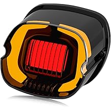 NTHREEAUTO Smoked LED Strobe Brake Tail Light Rear Turn Signals Taillight Compatible with Harley Dyna Road King Electra Glide Sportster Heritage Softail Fatboy Touring