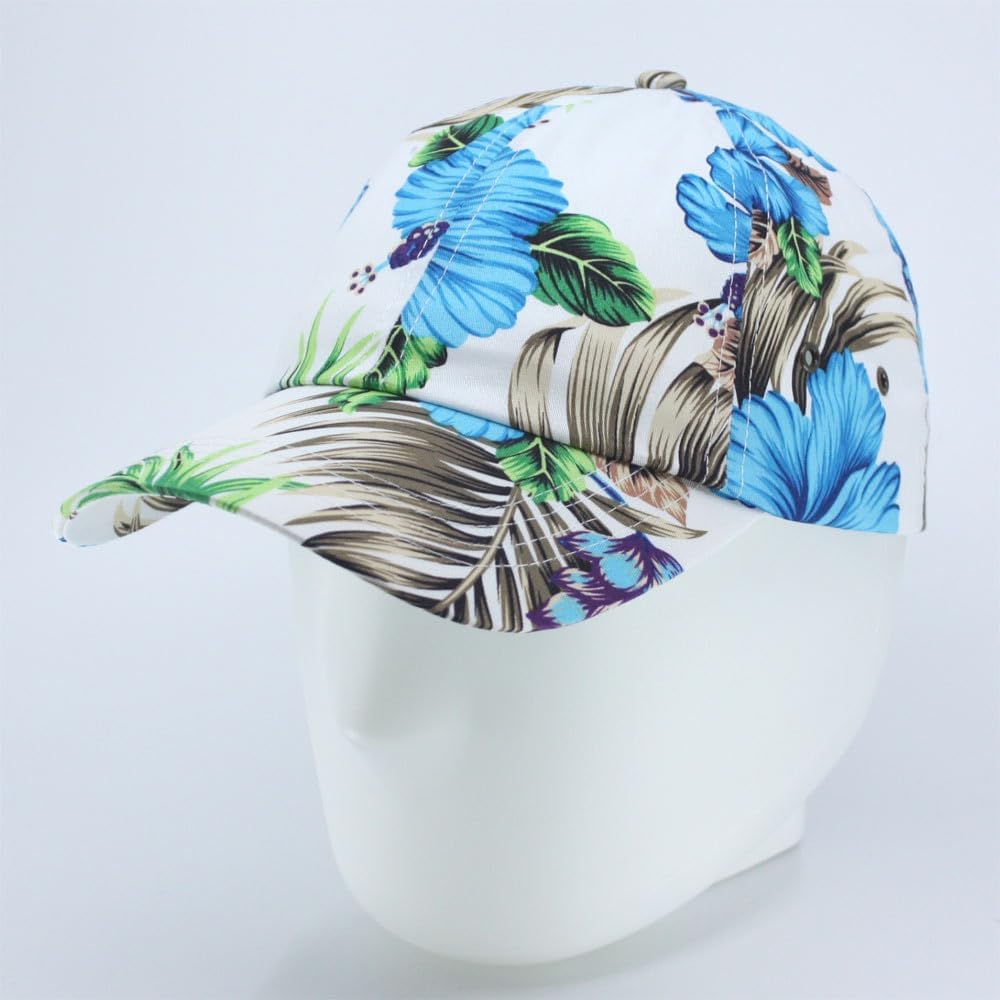 Floral Hawaiian Cotton Twill Adjustable Snapback Baseball Caps - Image 4