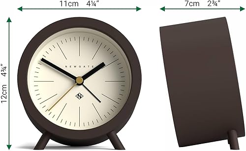 Miniatura 4 de NEWGATE Reloj despertador Fred Diseño moderno de barril Marrón chocolate Ideal para mesita de noche, escritorio o estante Moderno accesorio