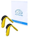 MYCOURAG Replacement Silicone Nose Pads Compatible with Pit Viper 2000 Sunglasses (Standard Frame) - Soft Anti-Slip Rubber Nose Pieces 2 Pairs for Comfort-Yellow