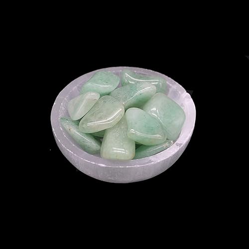 Miniatura 9 de Soul Sticks Cuenco de selenita de 3 pulgadas relleno de piedra semicristal y curativa de selenita pura, cuenco decorativo de carga de cristal de