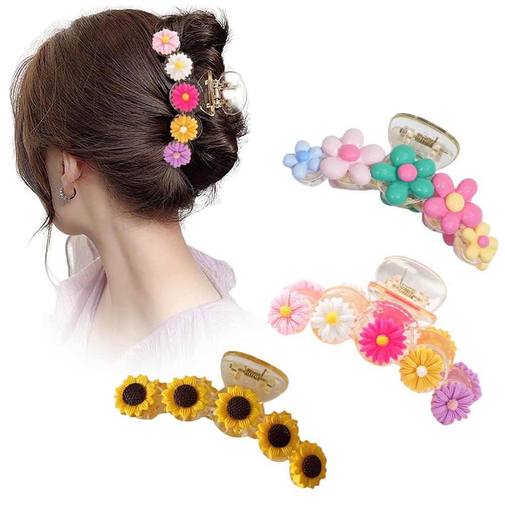 Photo 1 of JKQBUX Rose Flower Claw Clips Set