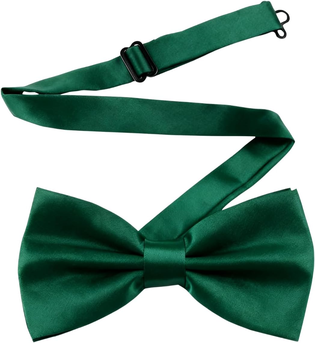 XEF Pre-tied Bow Ties for Men Satin Formal Adjustable Neck Bowtie for Wedding Party Tuxedo Bowties