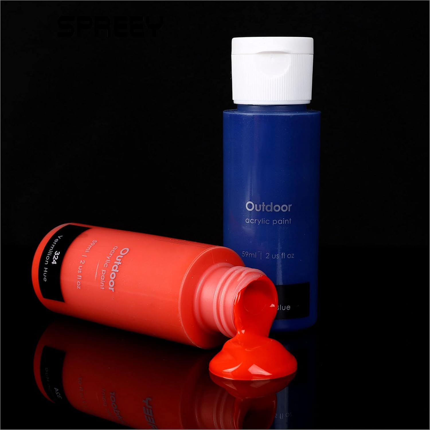 Acrylic Paint Set of 18 Colors (Bottled 59ml/2 ounces)Art Acrylic Kit for Children Beginners Students Painters Artists for Paper, Wood, Canvas,DIY Hand-painting,Stone-painting and Wall-painting : Arts, Crafts & Sewing