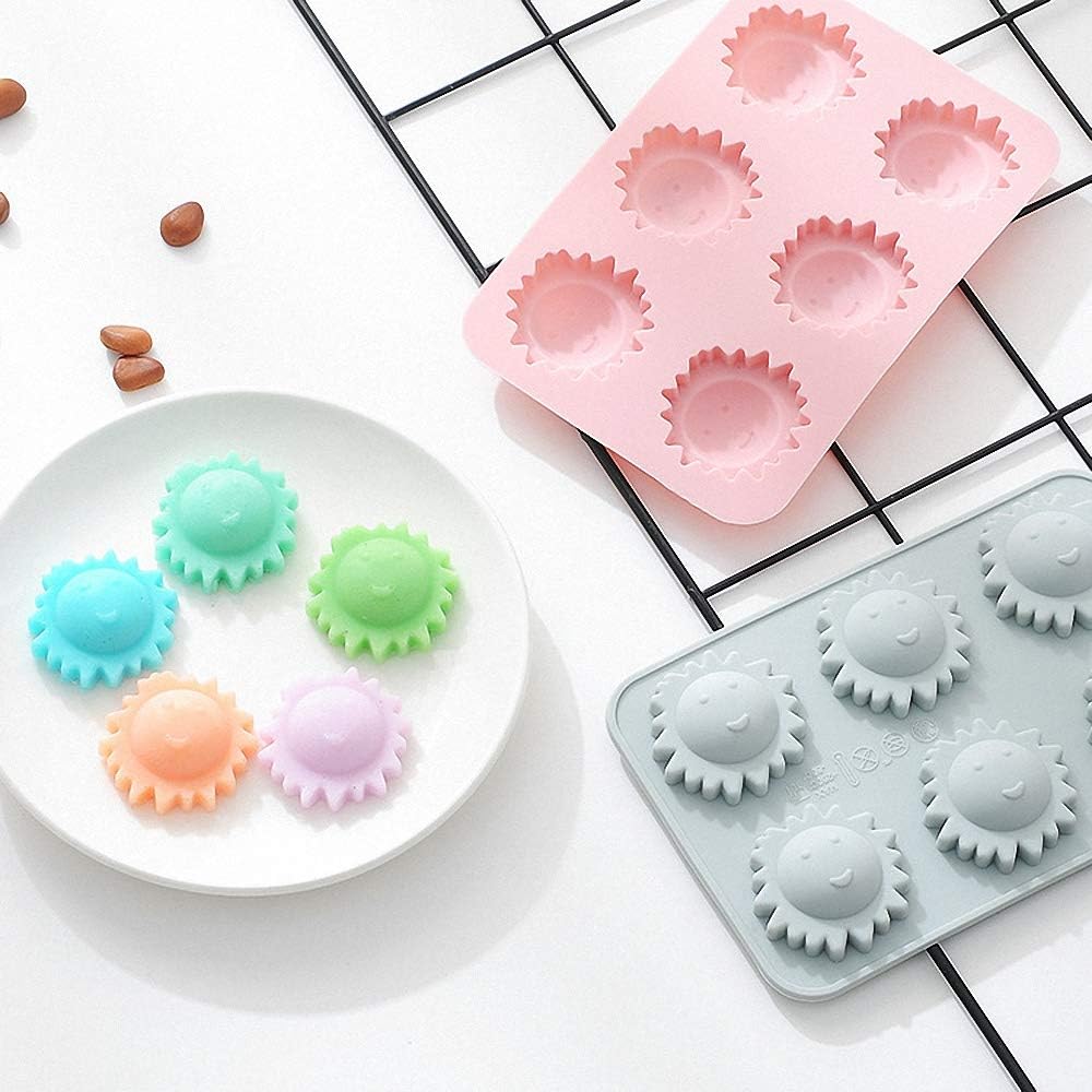 Sun Face Ice Cube Tray Silicone for Flower Chocolate Candy Gummy