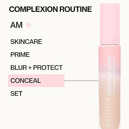 Vista 9 de Pacifica Concealer – DreamLit Glow Full Coverage Concealer with Squalane for Dark Circles & Dark Spot Correction, Lightweight & Long-Lasting, Vegan