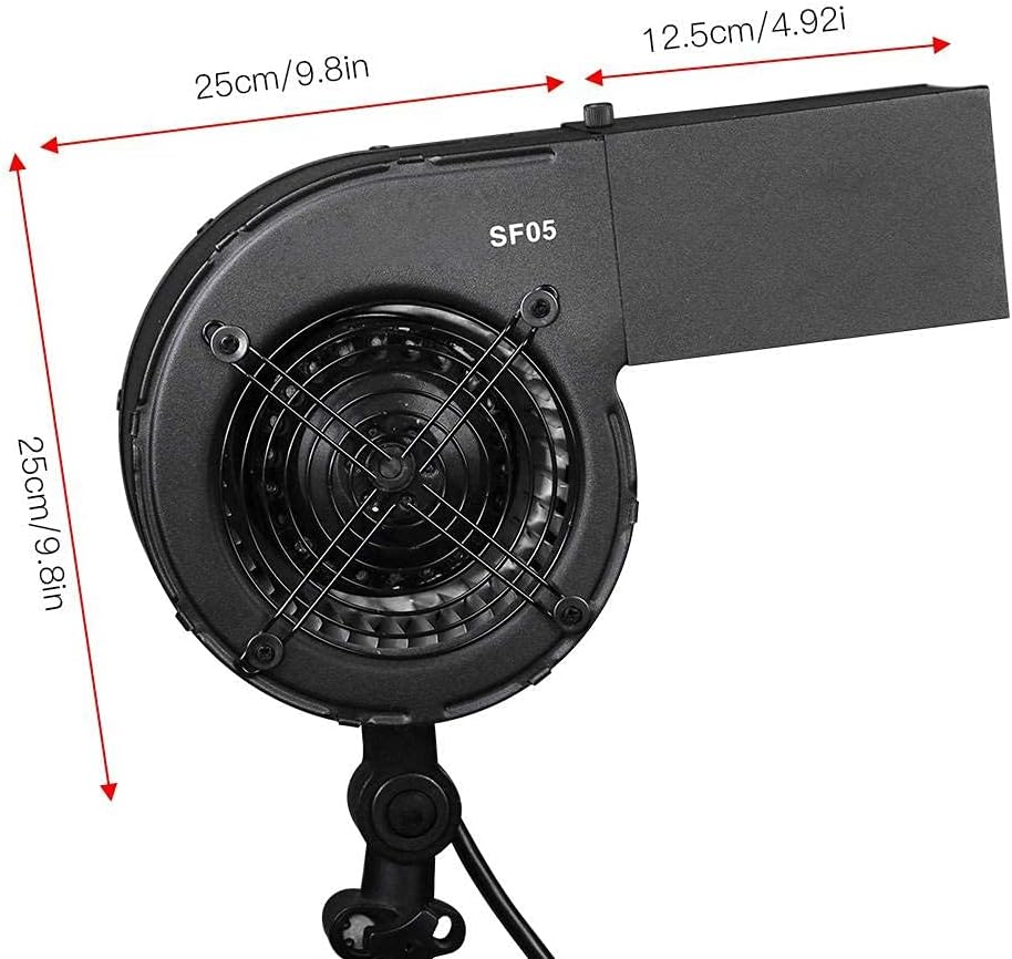 🔥 Crazy Deals Mugast Studio Wind Hair Blower Stream Fan, Portable Photography Fan Blower Stage Special Effect Blowing Machine for Fashion Portrait Photo Shooting, Aluminum Alloy (Black)