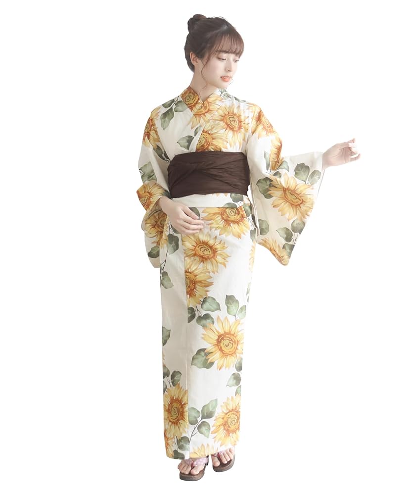 【新品】 KYOETSU キョウエツ 花柄 浴衣セット 6点セット 変わり織 Amazon | [KYOETSU] [キョウエツ] 浴衣セット 変わり織 生成り 6