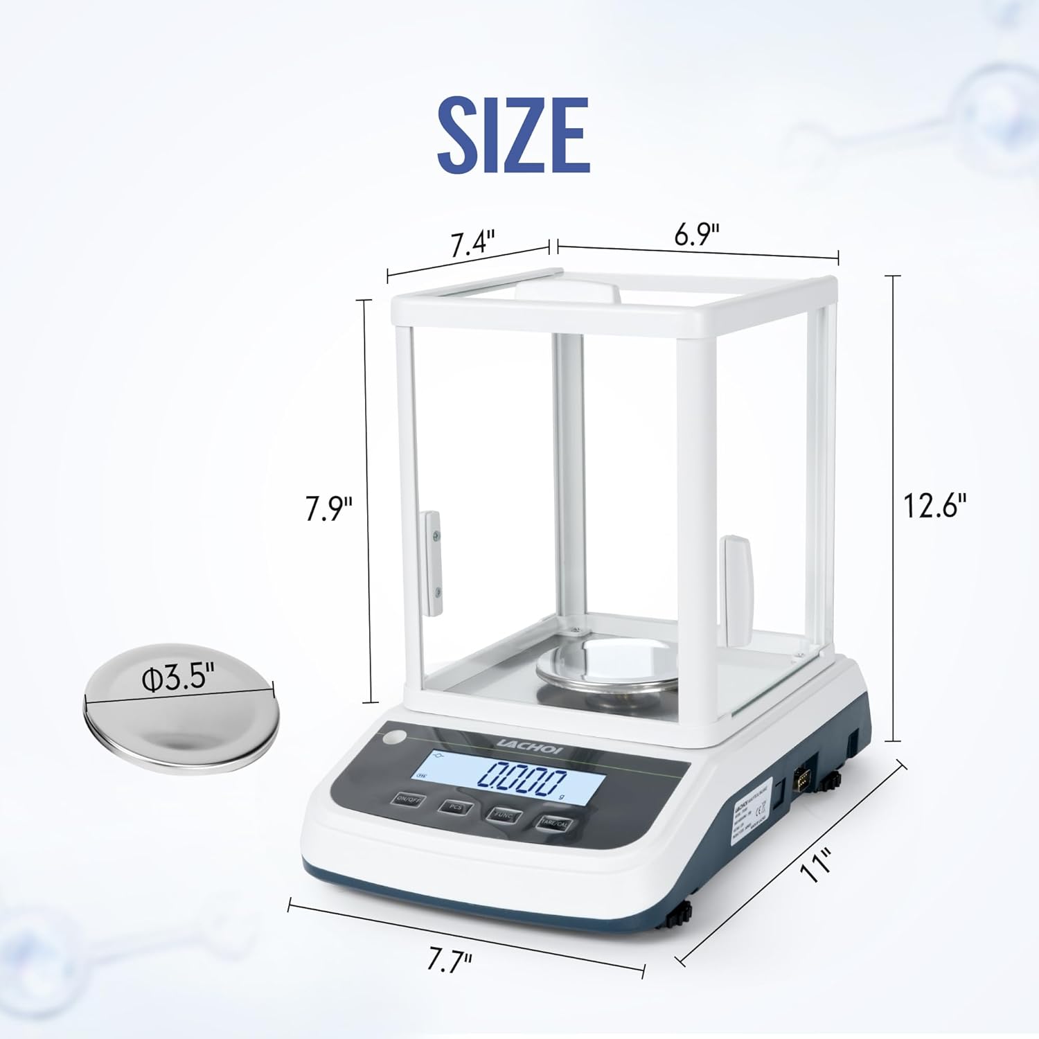 Analytical Balance 0.001g 100g Accuracy High Precision Digital Scale Jewelry Scale with Windshield RS232 Interface Laboratory Analytical Balance (0.001g*100g)
