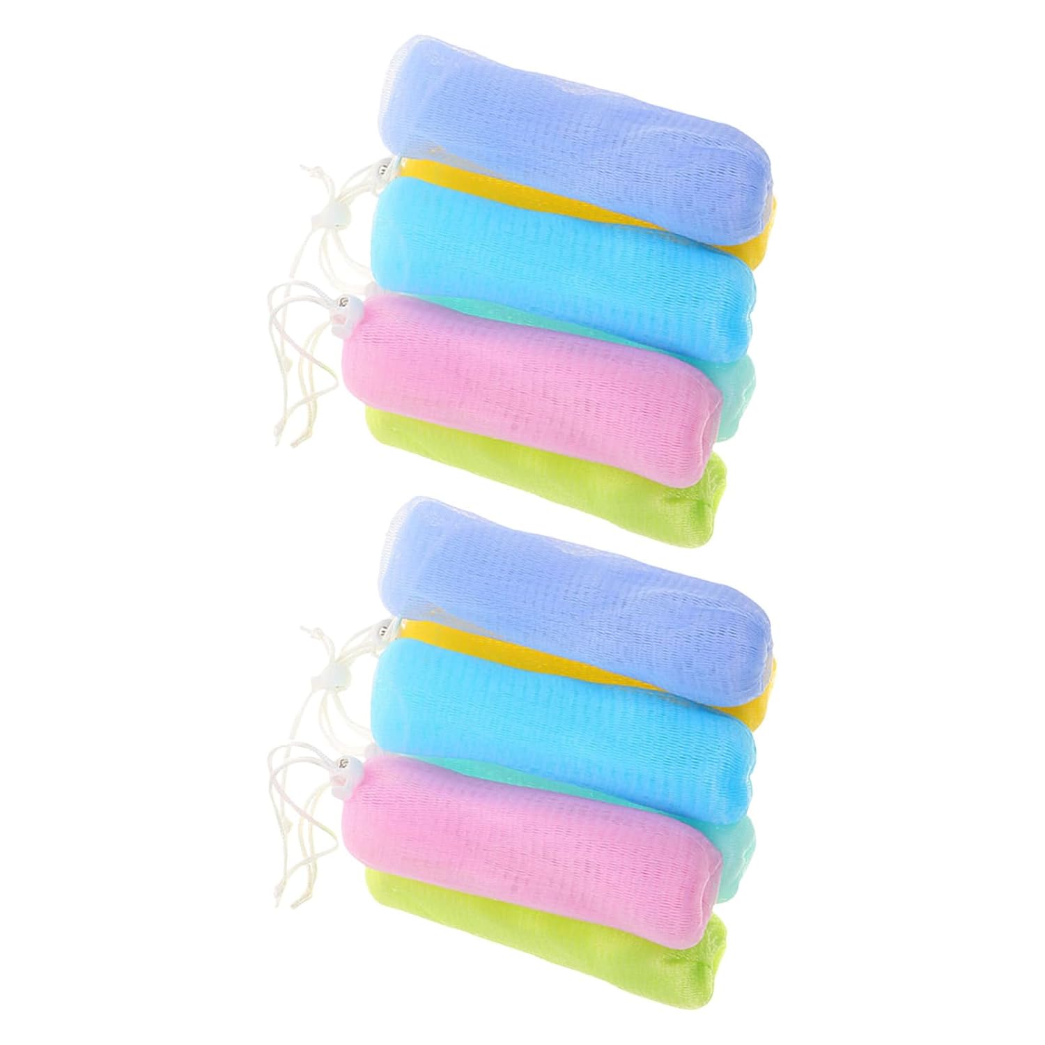 12pcs Bubble Net for Bubbles Exfoliating Soap Bag Net Bag Soap Pouch Random Color