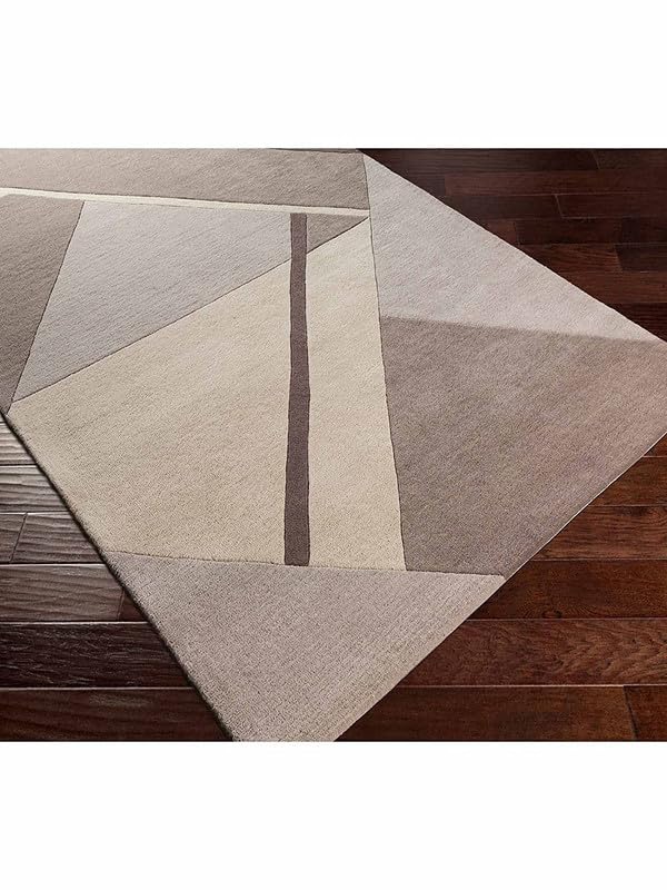 Image of Embossed Handmade GH Wool Thick Geometrical Carpet is a Stylish and Practical Addition to Any Living Room 7X10