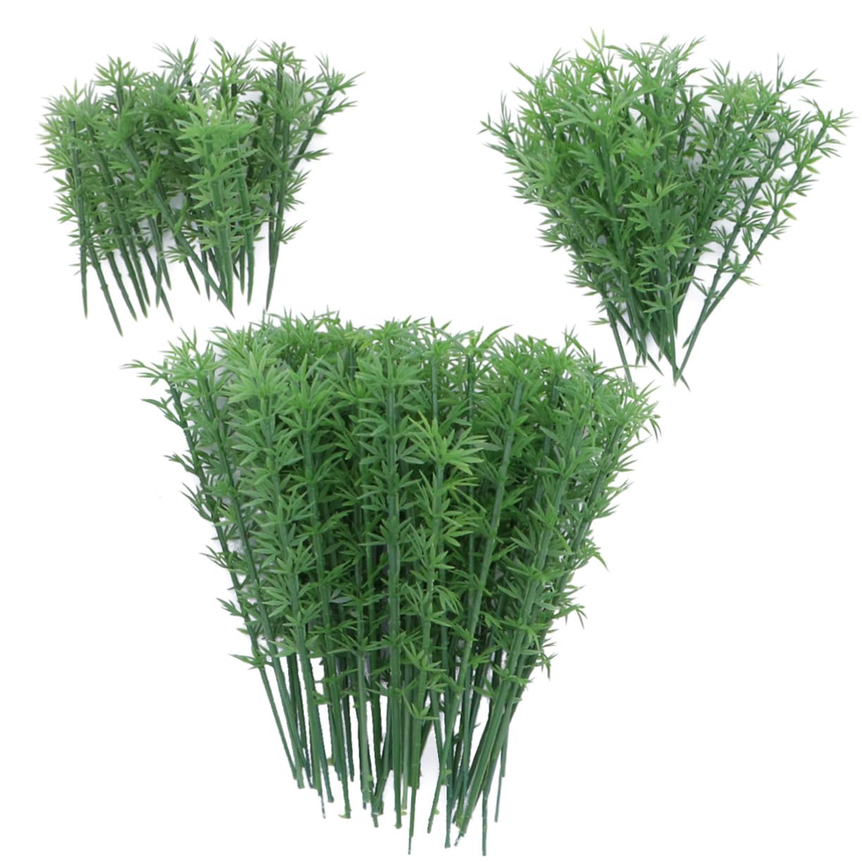 100 Pezzi Modelli Scena Architettonica Altezza Mista Verde per Diorama e Layout Treno