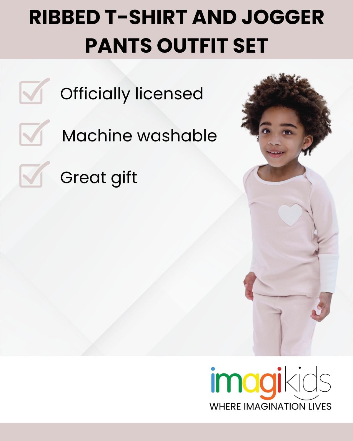 CozeeME Modal Girls Layette T-Shirt and Jogger Pants Play Set Outfit Newborn to Little Kid Sizes (6-9 Months - 5-6)