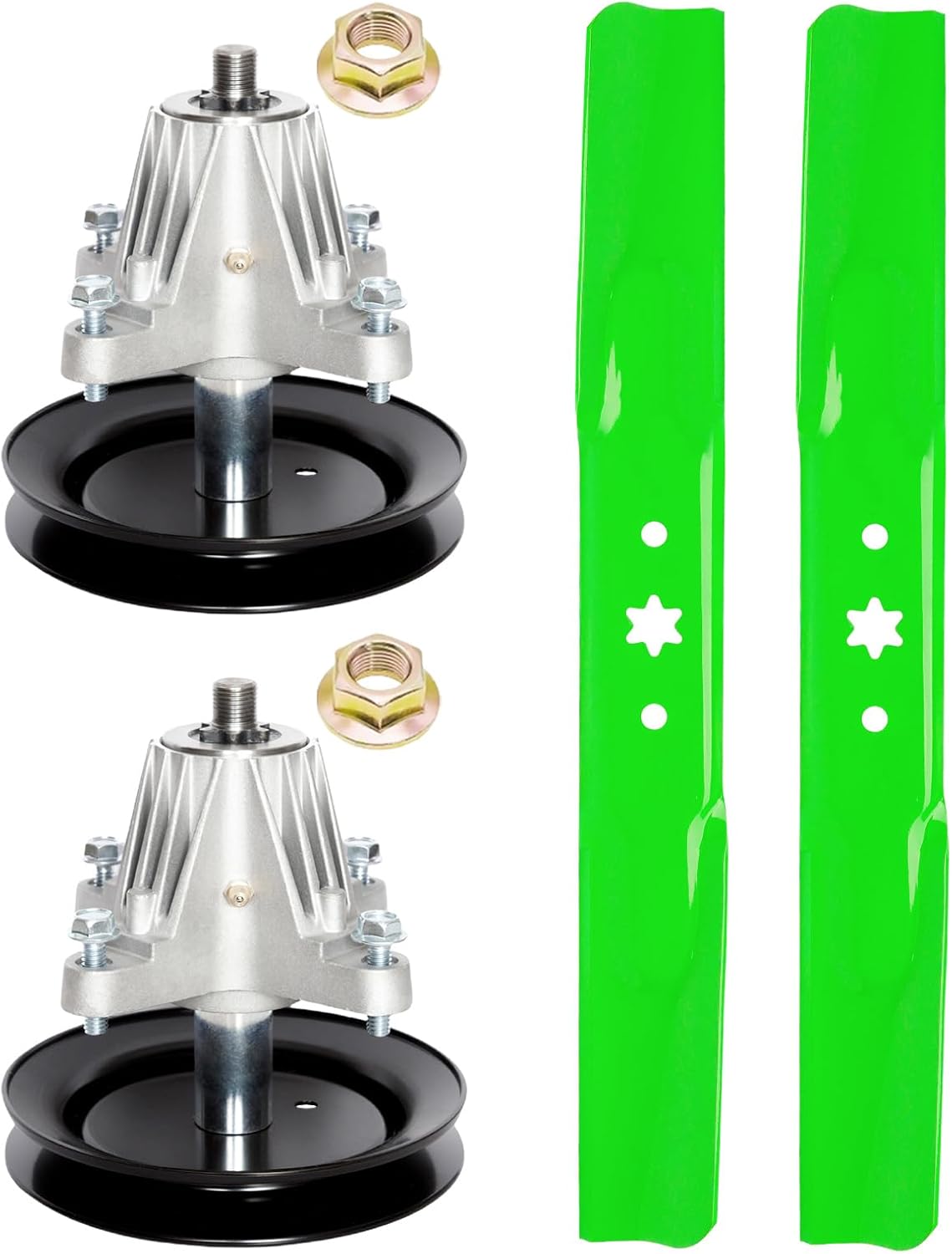 42'' Deck Rebuild Kit Fits Cub Ca det LTX1042 LTX1040 RZT-42 Crafts man LT2000 LT1500 Po ny T Roy-Bilt 2 Spindle (618-04822 918-04822) 2 Blade (742-04308)