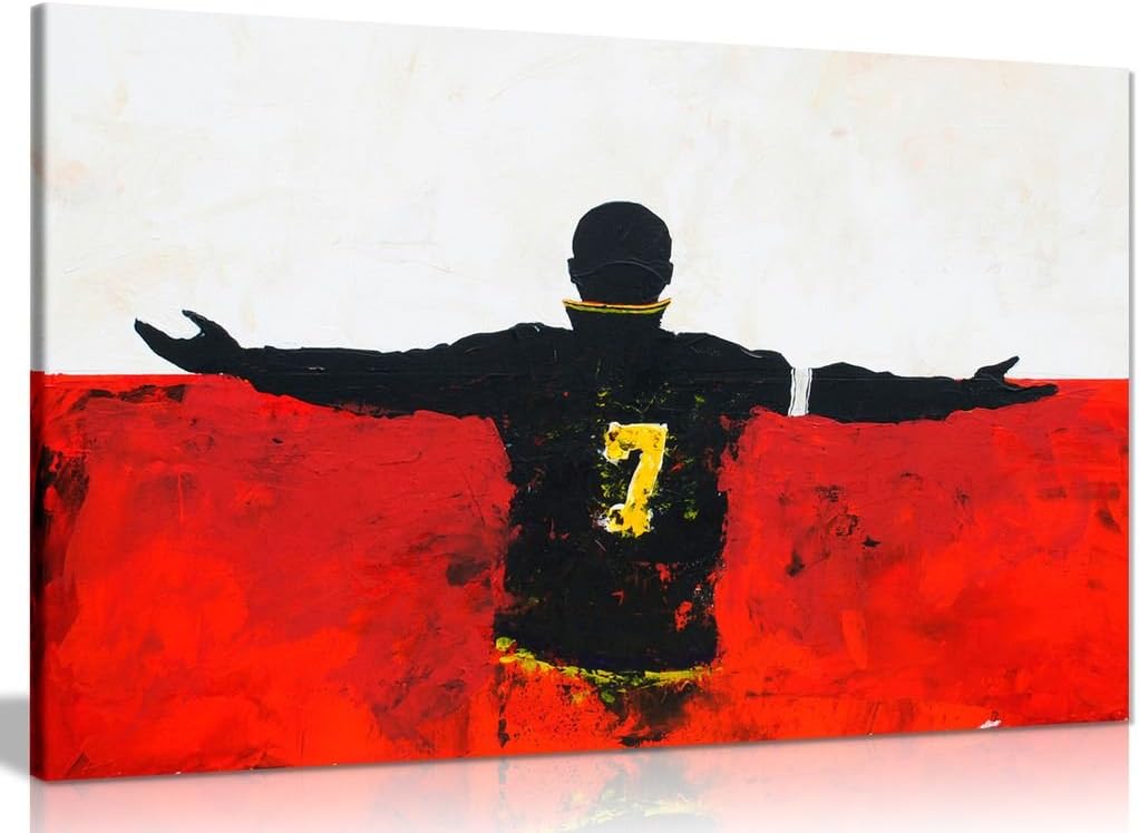 Eric Cantona Manchester United Canvas Wall Art Picture Print (36x24in)