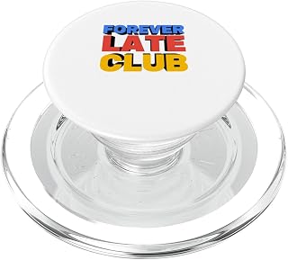 Forever Late Club: Slogan divertente in 3D Block Shadow PopSockets PopGrip per MagSafe
