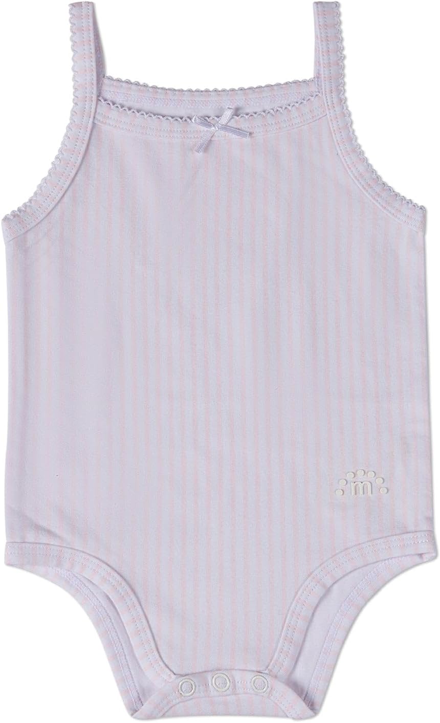 MiniMoi 3 Pack Baby Girls Cotton/Modal Bodysuits - Florals, Stripes, Solid
