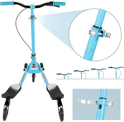 Miniatura 8 de Scooter con luz LED para niños y niñas de 3 a 8 años con manillar ajustable de 4 niveles y sistema plegable de liberación rápida para niños y niñas