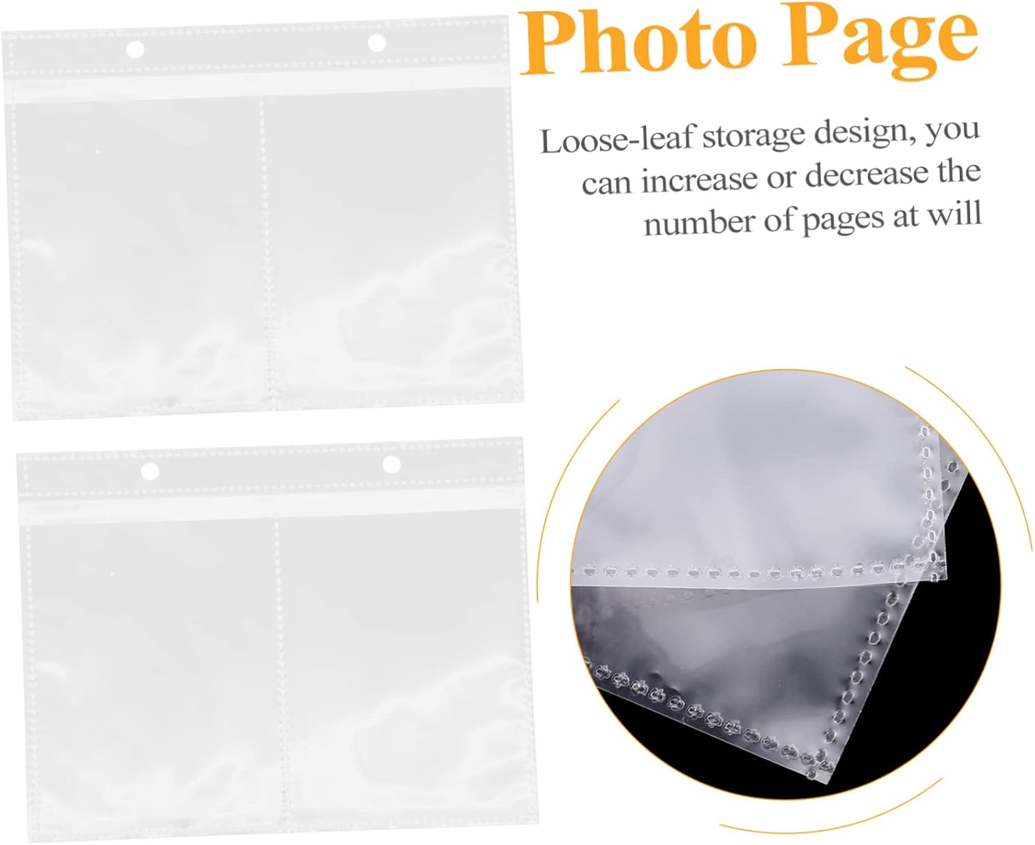4 Inch Photo Album Pages 20pcs Pocket Page Protectors for Post Cards Collectibles