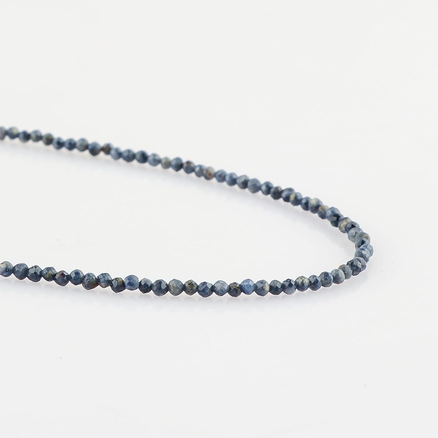 Natural Gemstone Faceted Beaded Necklace for Woman| Gold Plated Gem-stone Necklace | Beads 2–3 mm | Adjustable Chain 16+2 Inch - Image 4