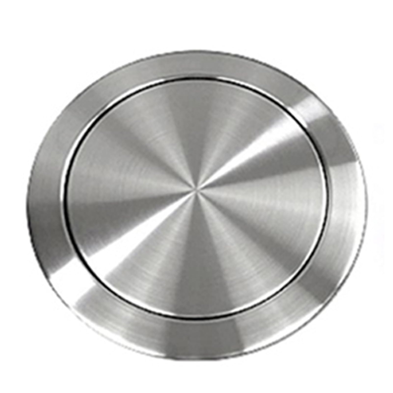 DFGHNBVC Kitchen Built-In Trash Can, Stainless Steel Garbage Flap Lid, Recessed Counter Top Cover Trash Bin Cleaning Bucket, Rubbish Can For Kitchen Bench Office,Cover,Cover