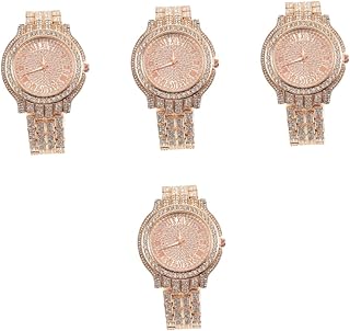 4 Pçs Relógio Digital De Strass Relógios De Pulso Para Mulheres Relógios Digitais Breda Relógios Digitais Para Mulheres Relógio Casual De Strass Número De Relógio De Cinto