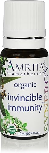 Invincible Immunity Synergy Blend - Mezcla de aceites esenciales orgánicos de laurel de laurel, tomillo borneol, tomillo linalol, tomillo rojo,