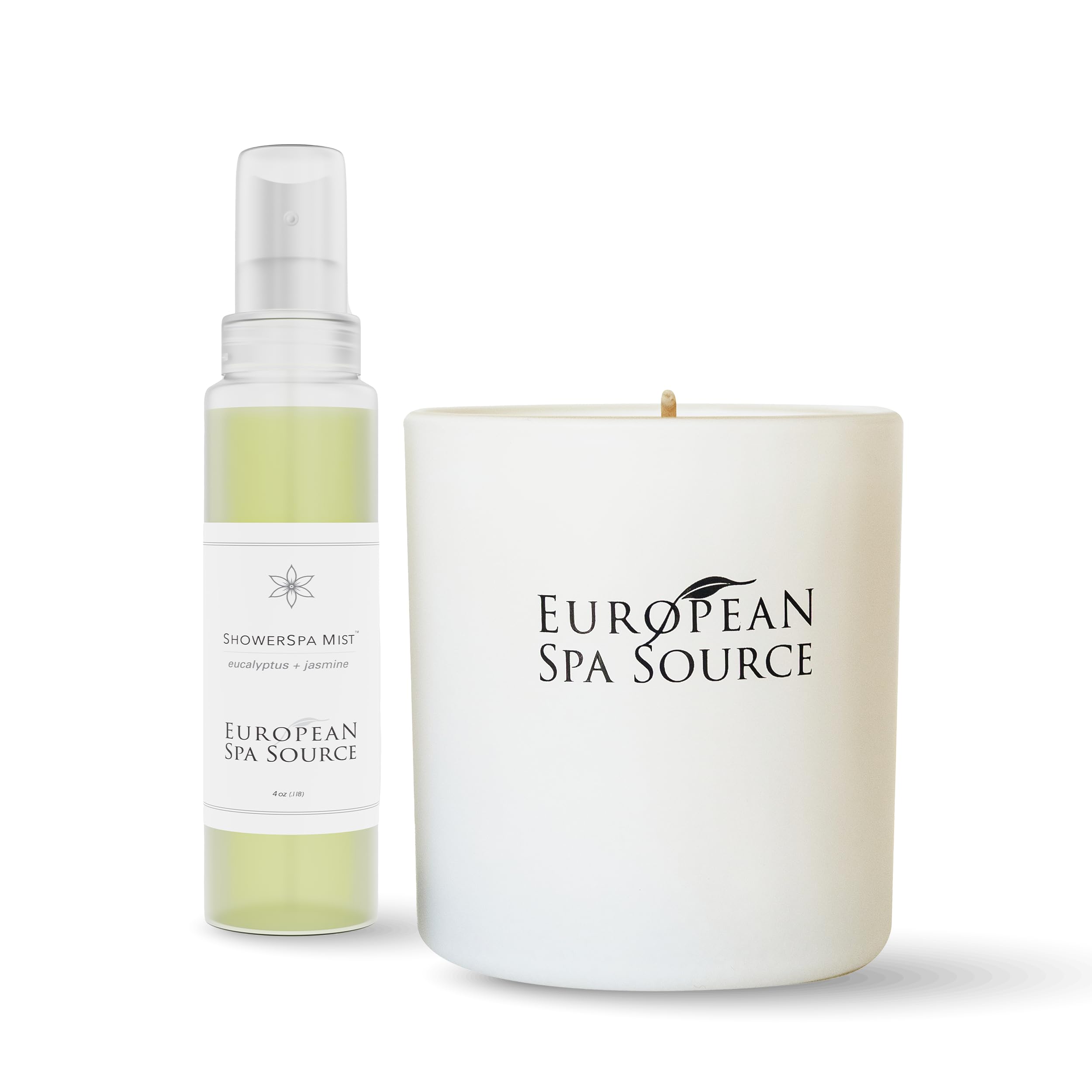 European Spa SourceJasmine Harmony Bundle: Eucalyptus Jasmine ShowerSpa Mist & Jasmine Scented Candle, 4 Fl Oz