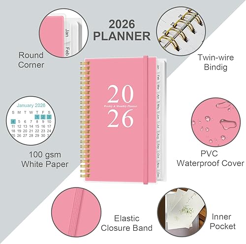 Miniatura 9 de Agenda 2024  Agenda semanal y mensual 2024 y diario para rastrear objetivos, agenda académica 2024 de enero de 2024 a diciembre de 2024, 8.5 x 11
