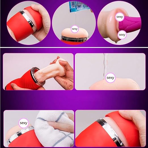 SEX Doble Yin Uso Realista masturbándose vibrador Dentro de ...