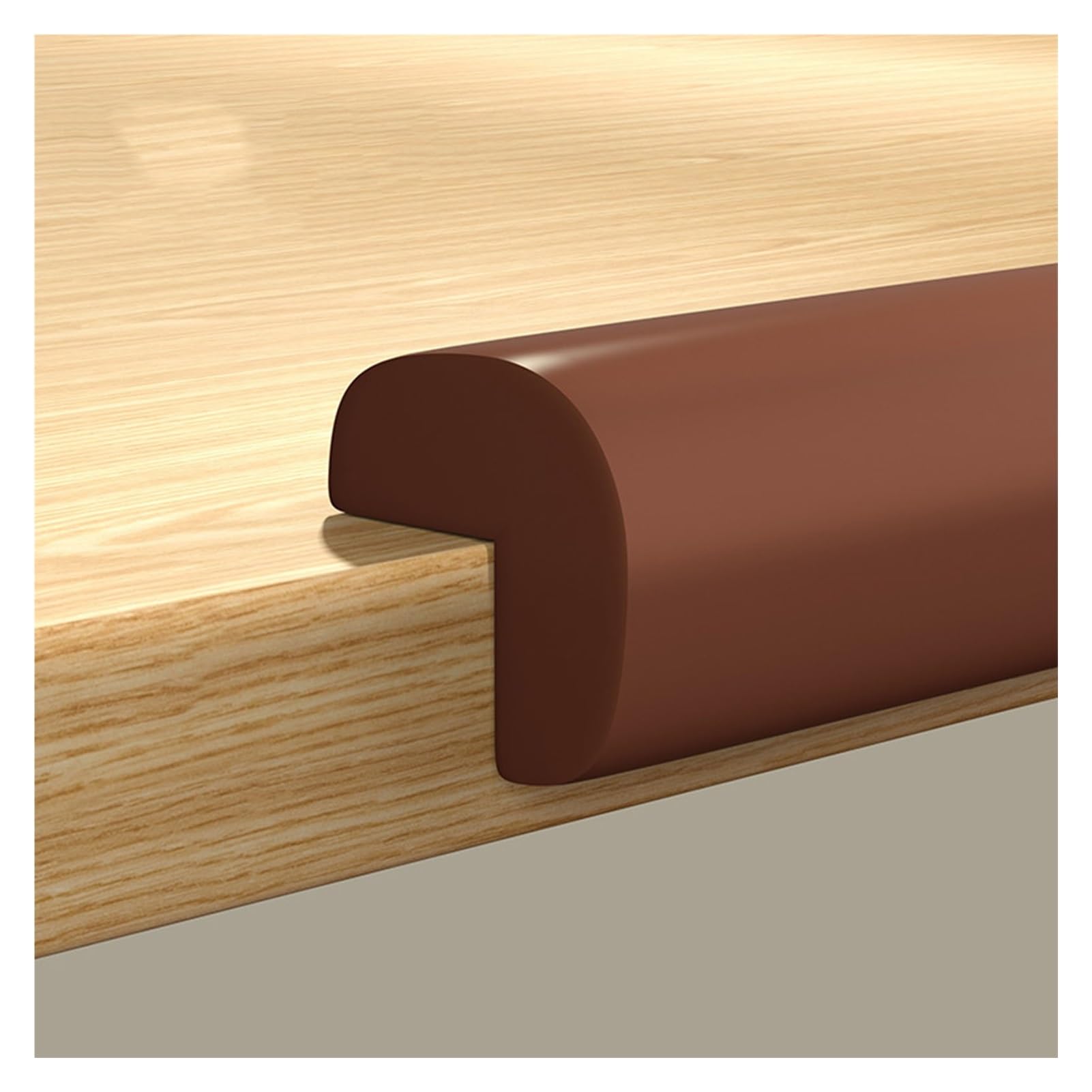 XPLKQXE Sharp Edge Safety Corner Edge Foam Padding, Edge Guards Bumpers Adhesive, Edge Corner Protector Guards for Table Edges &amp; Sharp Corners(Brown,5pcs)