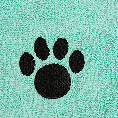 Bone-Dry-Pet-Robe-Collection-Embroidered-Absorbent-Microfiber-Bath-Robe-with-Adjustable-Closure-for-Dogs-Cats-X-Small-Aqua - Cucciolini Doodles   Bone-Dry-Pet-Robe-Collection-Embroidered-Absorbent-Microfiber-Bath-Robe-with-Adjustable-Closure-for-Dogs-Cats-X-Small-Aqua