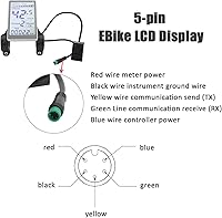 Vista 5 de Pantalla LCD, medidor LCD eléctrico a prueba de agua, 24 V, 36 V, 48 V, 60 V, universal, E Scooter M5, pantalla de panel LCD, velocímetro