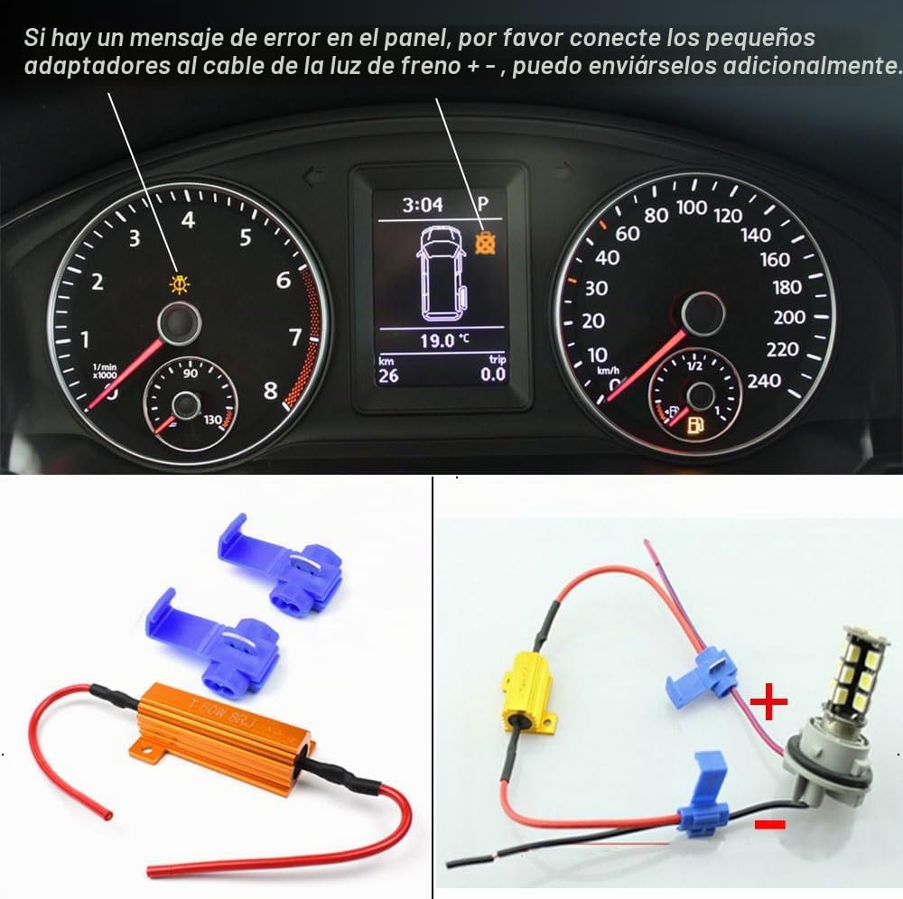 HD Luz de Freno Cámara de Marcha Atrás Visión Trasera Coche Puede Ajustar el ángulo Compatible con Toyota Proace Verso Kasten/Citroen Berlingo B9 Mk2 MK3/Opel Combo/X19 K9/Peugeot Partner Tepee/Rifter
