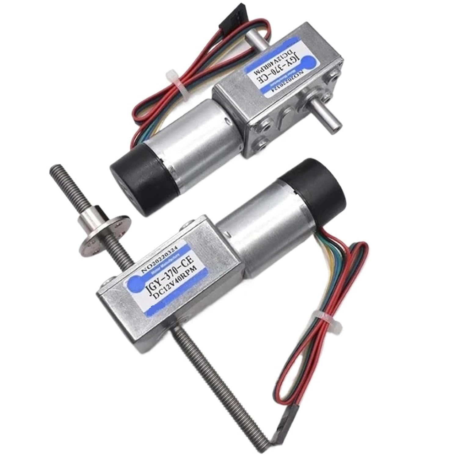 1PCS 4632-370 Shaft DC 6V 12V 24V Worm Gear Motor(M6 Twin-Screw,23 RPM_24V)