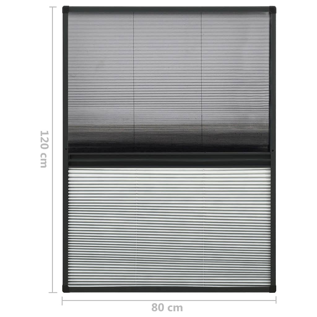 Insektenschutz-Plissee Dachfenster 80x120 cm Alu