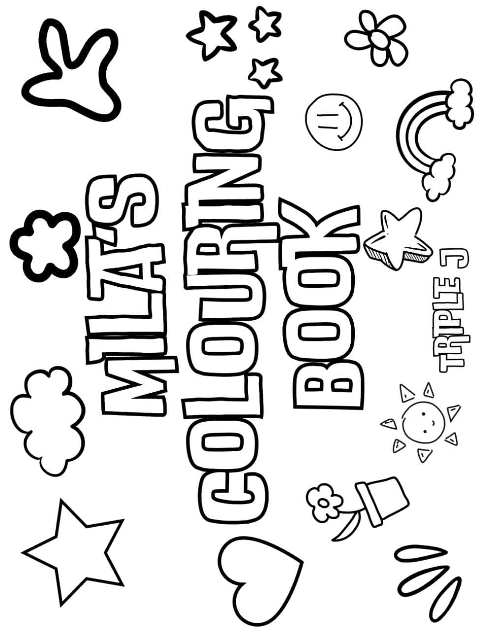 Mila's Colouring Book: Personalised with Your Name on Every Page