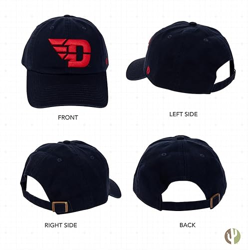 Miniatura 3 de Desert Cactus Gorra de béisbol de la Universidad de Dayton, Flyers UD Brimmed Embroirderd, gorra de tela ajustable para adultos (estilo A) azul, Azul