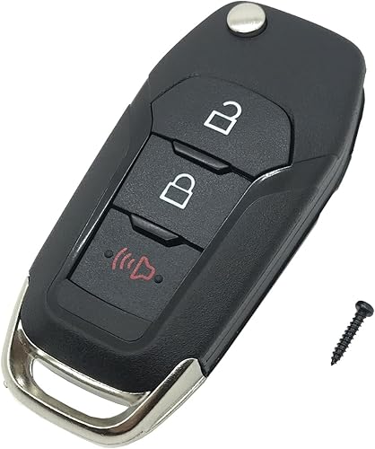 Miniatura 3 de Funda plegable para llavero compatible con Ford F-150, F-250, F-350 (2015-2020), Explorer (2016-2020), F-350, F-450, plástico negro, 3 botones